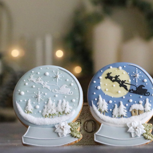 ステンレス製テンプレート】サンタとトナカイ(小)｜クリスマス