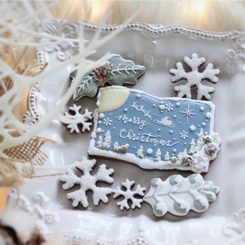 ステンレス製テンプレート】サンタとトナカイ(小)｜クリスマス