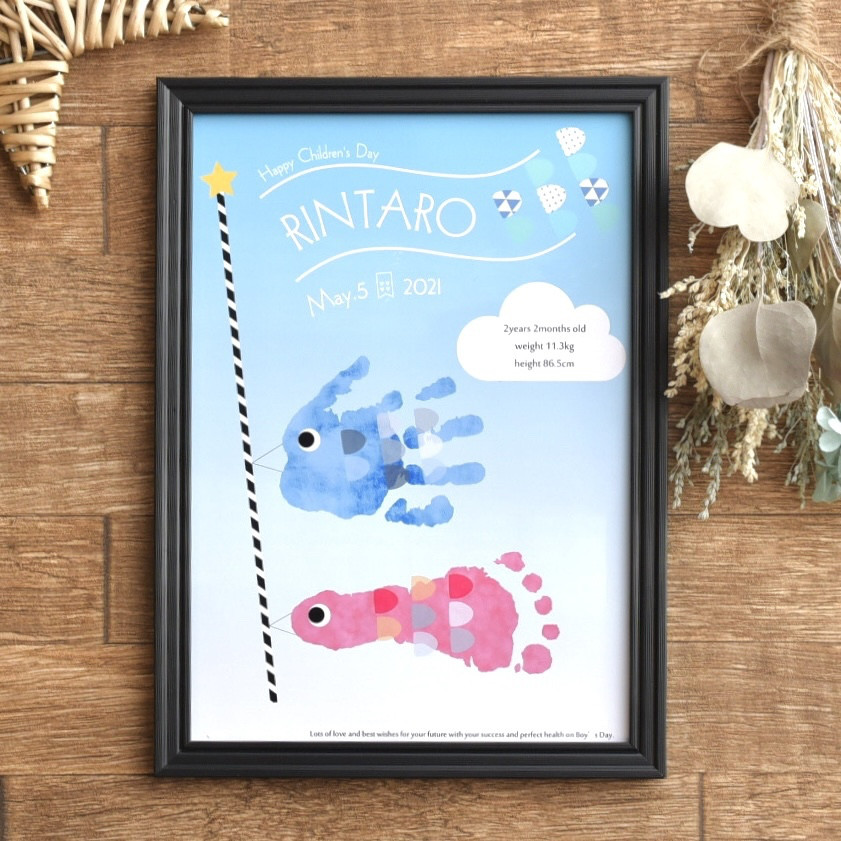 手描きアート作品 A4サイズ 手形・足形アート制作キット FIRST ART 色紙サイズ