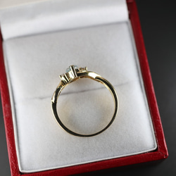 傑作 ゴールド 英国 ビンテージ アクアマリン ヴィンテージ 指輪 リング 375 ジュエリー レディース J152 4枚目の画像