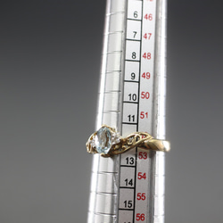 傑作 ゴールド 英国 ビンテージ アクアマリン ヴィンテージ 指輪 リング 375 ジュエリー レディース J152 6枚目の画像