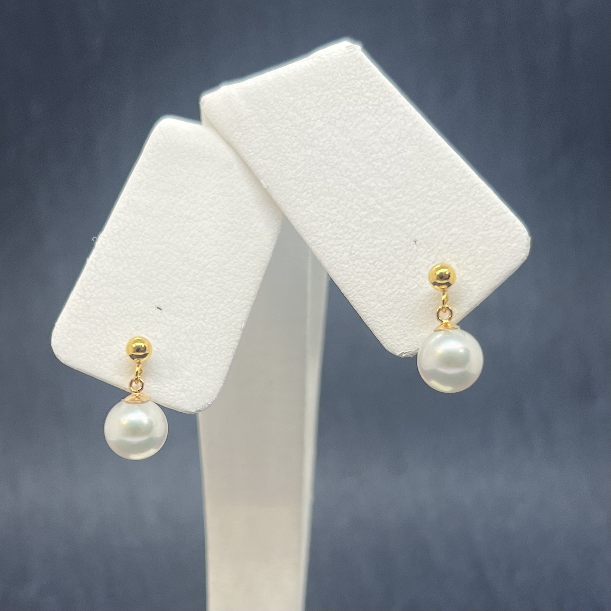【壱岐真珠】パール ピアス ぶら下がり 7.0-7.5/7.5-8.0/8.0-8.5/8.5-9.0mm K14GF