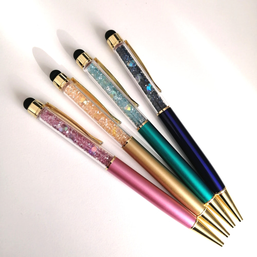 N751 / カスタムタッチペン＆ボールペン お高級薔薇ビーズ お高級ハート N751 / カスタムタッチペン＆ボールペン お高級薔薇ビーズ お高級ハート