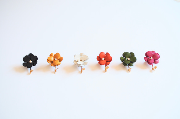 革花ブローチ　ホワイト 6枚目の画像