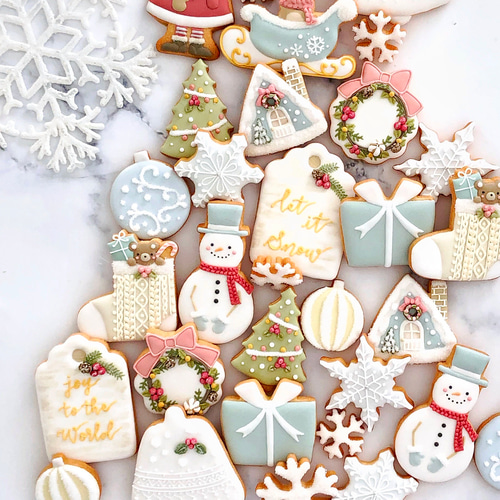 【オーダー用】15種類のクリスマスアイシングクッキー カッティングダイ オーダー用】15種類のクリスマスアイシングクッキー