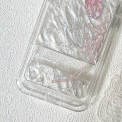 New!! スマホケース スマホリング 真珠 透明 iphoneケース オシャレ 可愛い 2枚目の画像