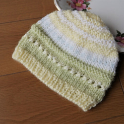 ⛄⛄ベビーニット帽子⛄⛄【送料無料】秋冬　手編み 3枚目の画像