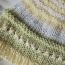 ⛄⛄ベビーニット帽子⛄⛄【送料無料】秋冬　手編み 2枚目の画像