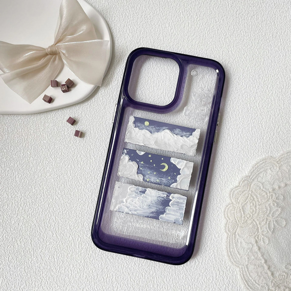 New!! スマホケース スマホリング 真珠 透明 iphoneケース オシャレ 可愛い 3枚目の画像