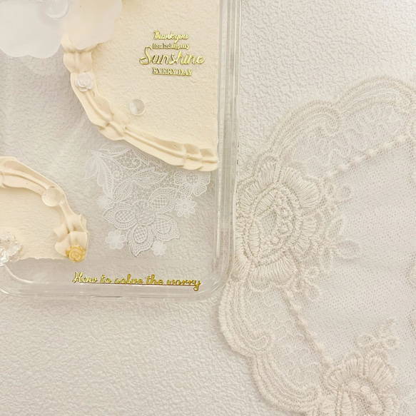 New!! スマホケース スマホリング 真珠 透明 iphoneケース オシャレ 可愛い 3枚目の画像