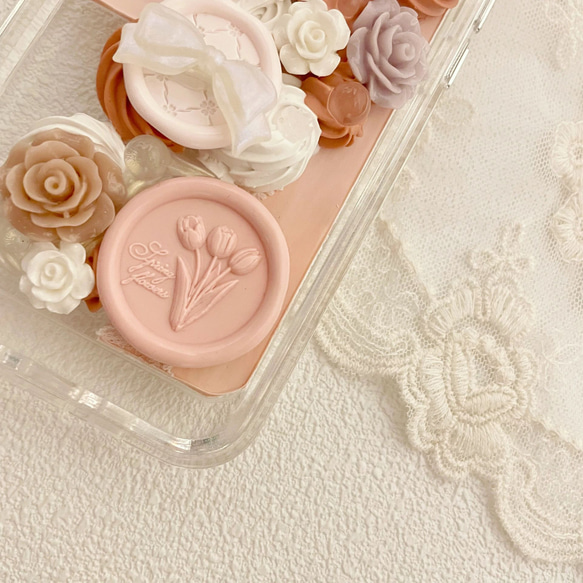 New!! スマホケース スマホリング 花柄 透明 iphoneケース オシャレ 可愛い 5枚目の画像