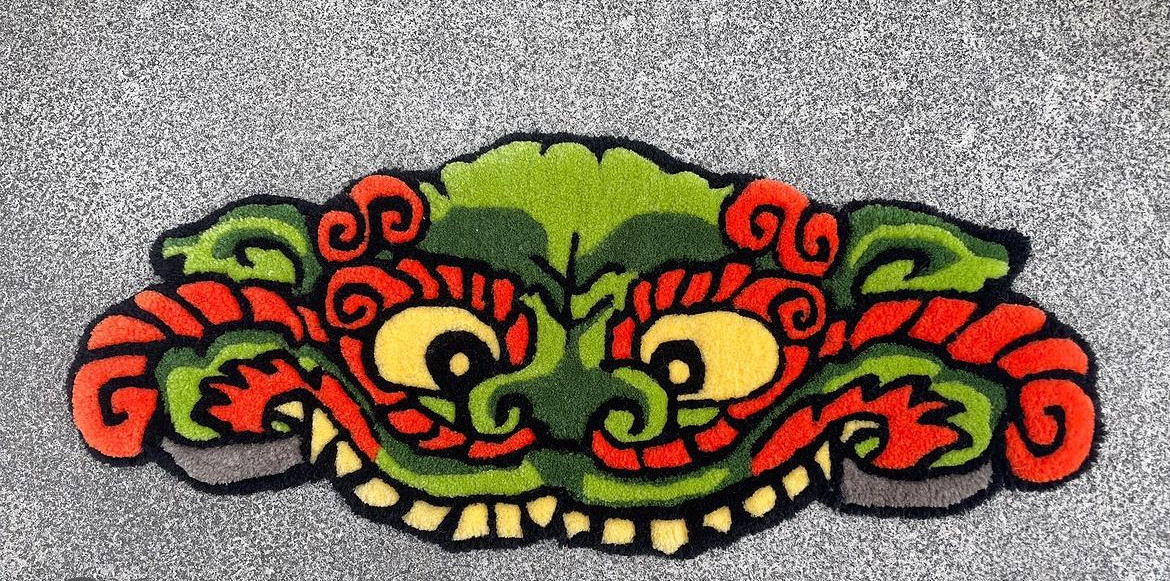 壁掛け シルクタペストリーラグ (ピカソ風デザイン)