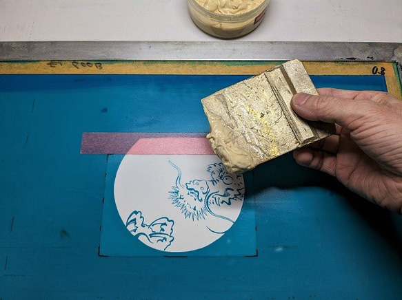 オーダー　２０２４年　干支　「龍」光琳龍図　純金箔押し　和紙製ポストカード　 7枚目の画像