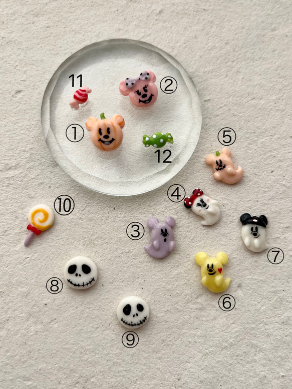 3Dネイルパーツ ハロウィン おばけ キャンディ ネイルチップ（つけ爪