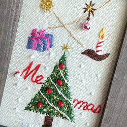 クリスマス刺繡フレーム【X07】楽しいクリスマス 5枚目の画像