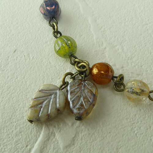 アンティーク チェコスロバキア ウランガラス ブレスレット Antique 完売品/再販なし/Loop∞bracelet/チェコヴィンテージガラス