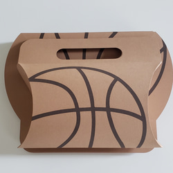【選べるカラー】バスケットボール 取っ手付き お菓子ボックス　1枚 1枚目の画像