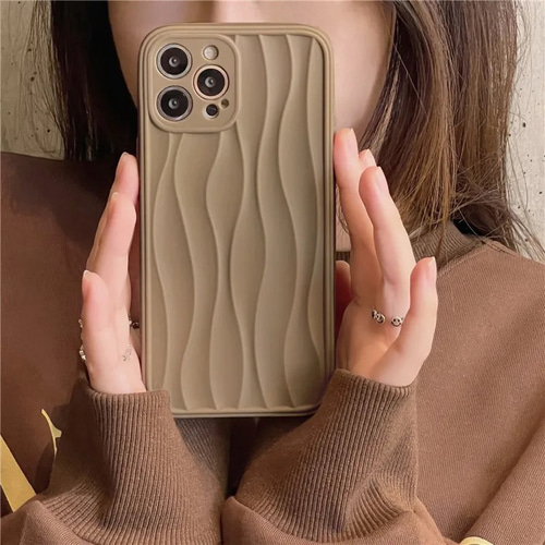 おしゃれ韓国 iPhoneスマホケース グレージュシリコンケースかわいい 