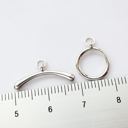 SV925 スターリングシルバー ぷっくりデザイン マンテル 1Set 2枚目の画像