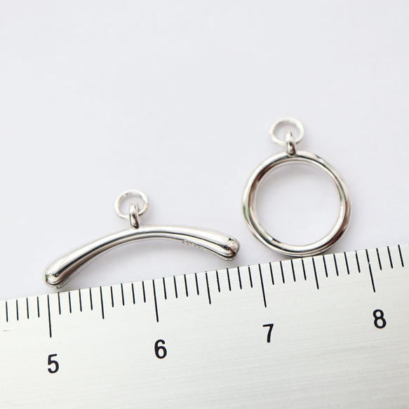 SV925 スターリングシルバー ぷっくりデザイン マンテル 1Set 2枚目の画像