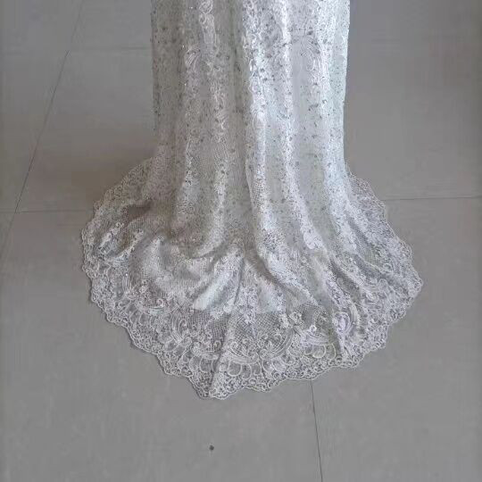 高品質！ ウェディングドレス 純白 ビジュードレス 結婚式/披露宴/花嫁/ブライズメイド