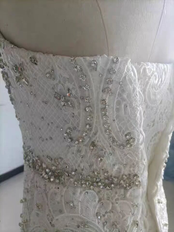 高品質！ ウェディングドレス 純白 ビジュードレス 結婚式/披露宴/花嫁/ブライズメイド