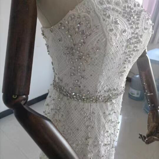 高品質！ ウェディングドレス 純白 ビジュードレス 結婚式/披露宴/花嫁/ブライズメイド