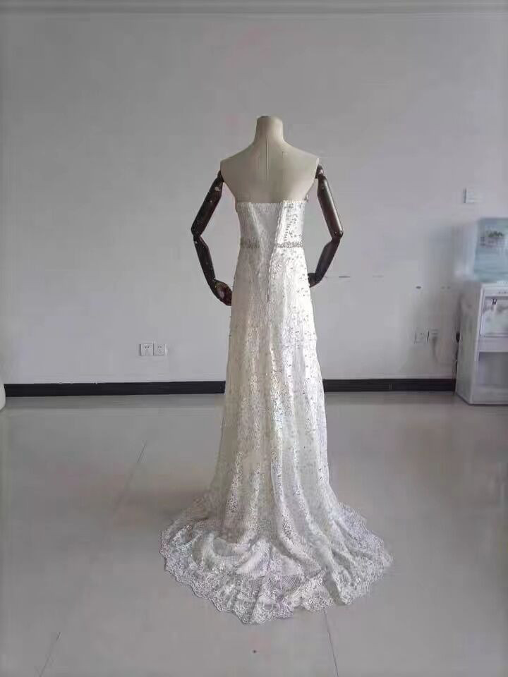 高品質！ ウェディングドレス 純白 ビジュードレス 結婚式/披露宴/花嫁/ブライズメイド