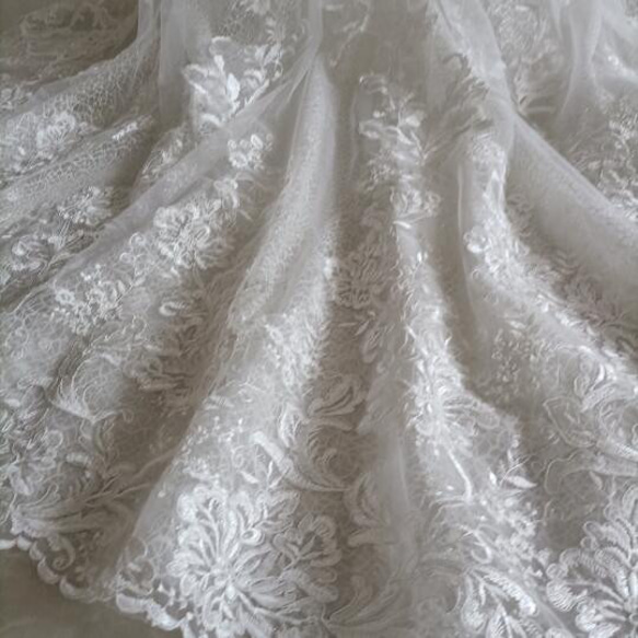 高品質！ ウエディングドレス 3D立体レース刺繍 マーメイドライン 人気上昇 結婚式/披露宴 2枚目の画像