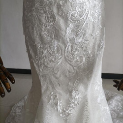 高品質！ ウエディングドレス 3D立体レース刺繍 マーメイドライン 人気上昇 結婚式/披露宴 13枚目の画像