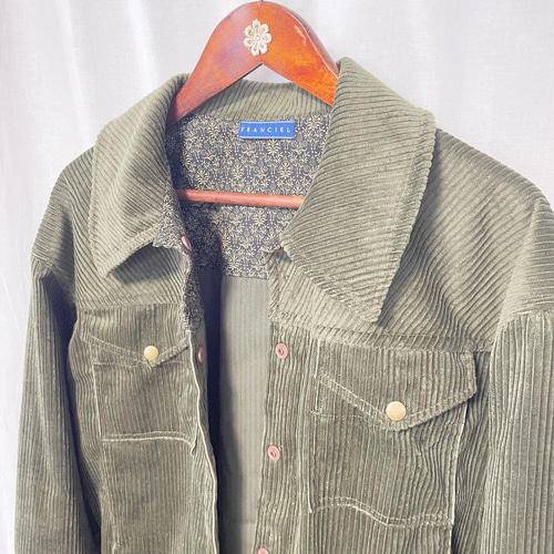 カーキ コーデュロイ ブルゾン ジャケット ブルゾン メンズ 秋 冬 秋服 冬服 コーデュロイ 2way