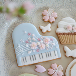 【クッキーカッター】ピアノ(大小)2個セット｜アイシングクッキー｜グランドピアノ｜クッキー型｜楽器｜音楽 5枚目の画像