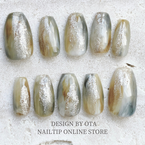 個性派ネイル ニュアンスネイル 油絵ネイル 塗りかけネイル お洒落  