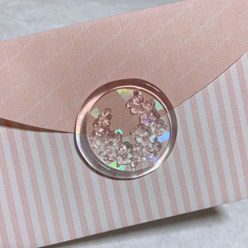 クリアホログラム 10枚セット シーリングスタンプ シール 素材 