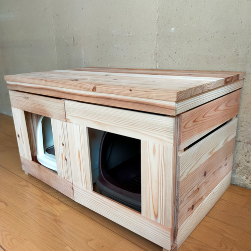 デュオトイレ 2つしまえるトイレカバー ハウス・小屋 仔猫公団