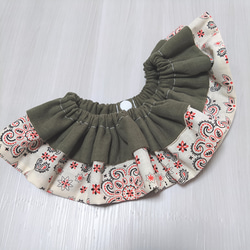 bandana pattern double frills bib〚cool〛 11枚目の画像