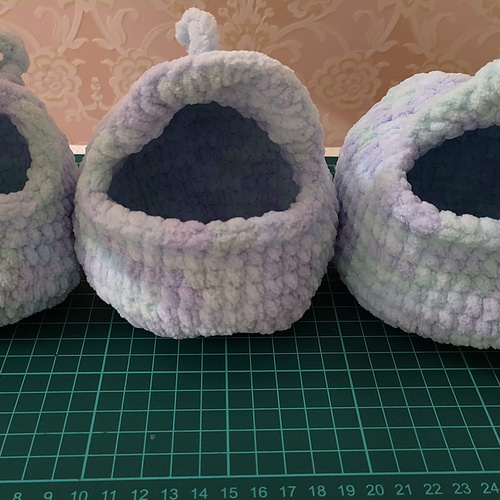 フクロモモンガ ポーチ Ⅿ⑤ B品 2匹用 袋 毛糸 ハンドメイド