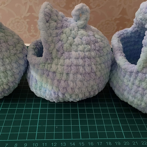 フクロモモンガ ポーチ Ⅿ⑤ B品 2匹用 袋 毛糸 ハンドメイド