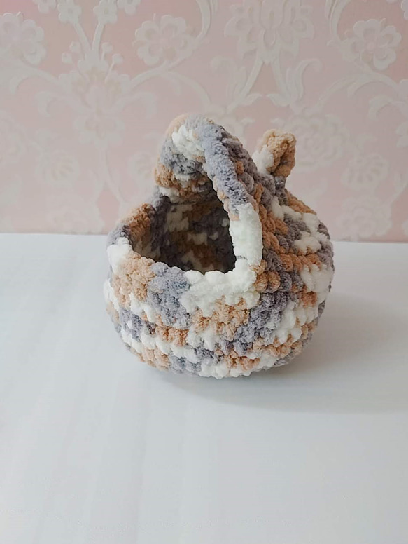 フクロモモンガ　ポーチ　Ⅿ⑨　２匹用　袋　毛糸　ハンドメイド 1枚目の画像
