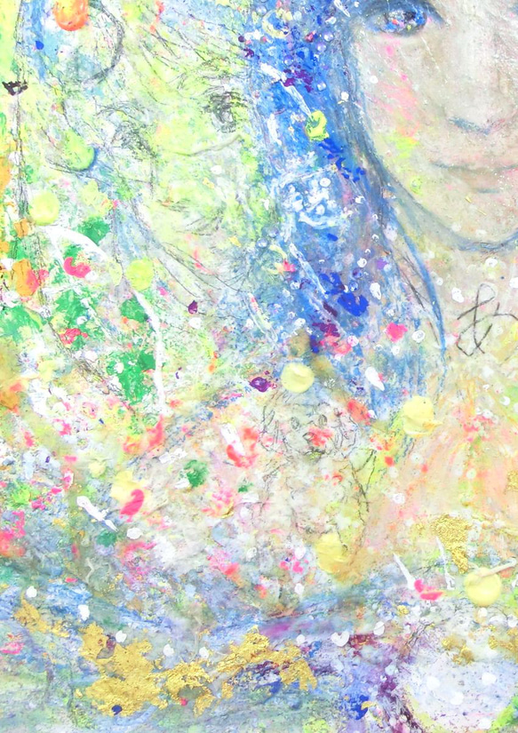 原画「不思議な人」額サイズ35×48㎝ パワーアート 5枚目の画像