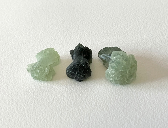 リボンプレナイト　3個セット／摩洛哥　葡萄石／Prehnite Morrocco 3pcs set 6枚目の画像