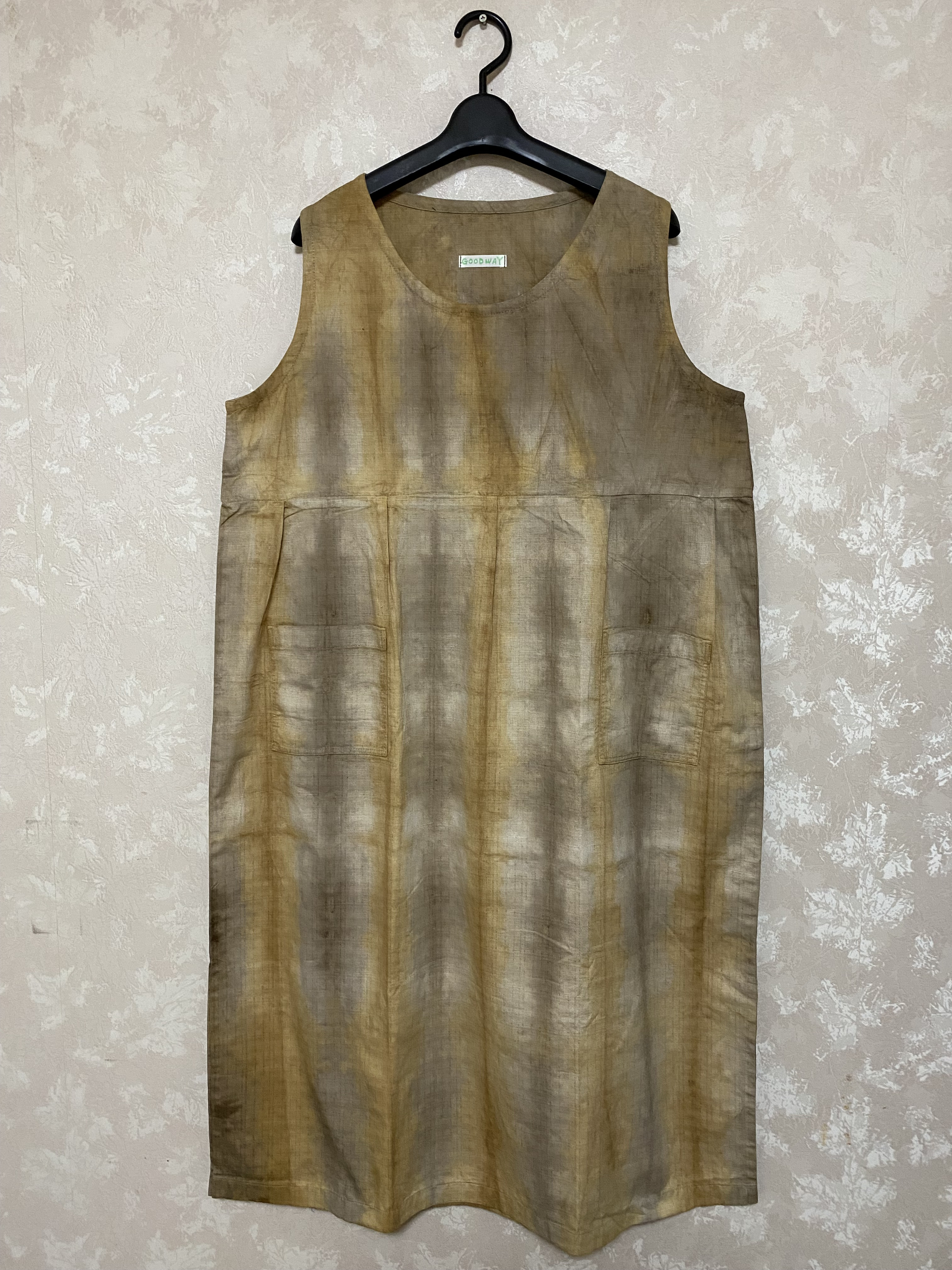 柿渋染めワンピース　2