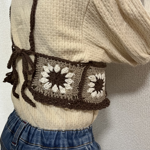 グラニースクエア かぎ編みビスチェ (受注製作) その他トップス