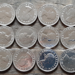 12枚セット イギリス 1953年~1966年 シリング 英国コイン 美品です 本物   スコットランドライオンデザイン 2枚目の画像