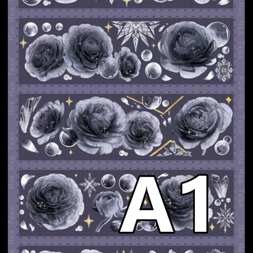 海外 PETテープ マスキングテープ 泡とフラワー 海外 PETテープ マスキングテープ 泡とフラワー