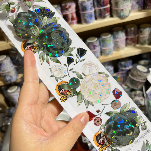 海外 PETテープ マスキングテープ 泡とフラワー 海外 PETテープ マスキングテープ 泡とフラワー