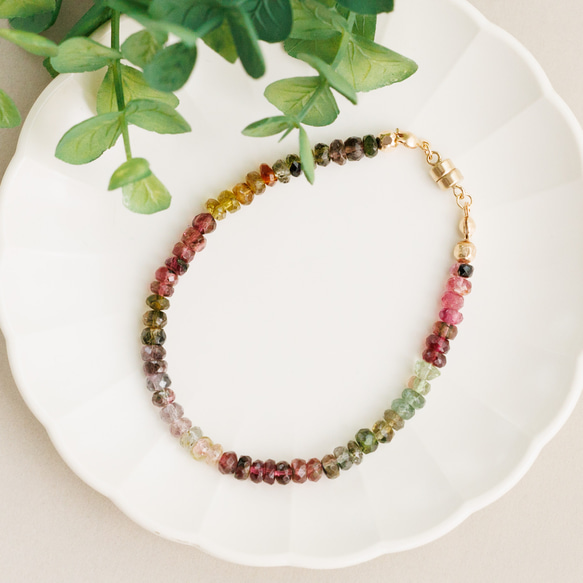 14KGF トルマリンのブレスレット 14kgf トルマリンのブレスレット ブレスレット chocoriita(ﾁｮｺﾘｰﾀ