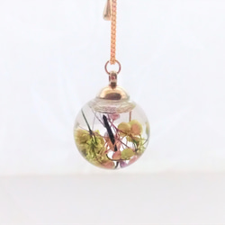 小花滿開　永生花浮游花項鍊　長度可調校　❊空郵台灣5-7天 第2張的照片