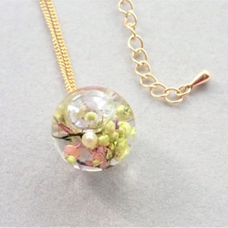 小花滿開　永生花浮游花項鍊　長度可調校　❊空郵台灣5-7天 第4張的照片