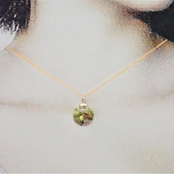 小花滿開　永生花浮游花項鍊　長度可調校　❊空郵台灣5-7天 第5張的照片